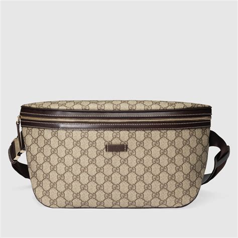 gucci supreme belt bag size